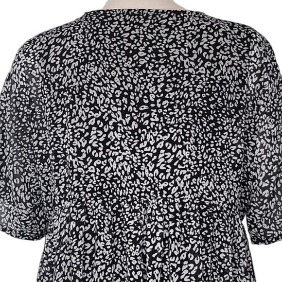 Umgee Black & White Short Sleeve Dress - Picture 8 of 12